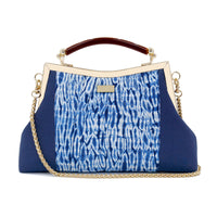 Amber Resin Top Handle Bag  - Shibori Water Wave