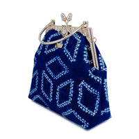 Trapezoid Top Handle Bag  - Shibori Rhombus