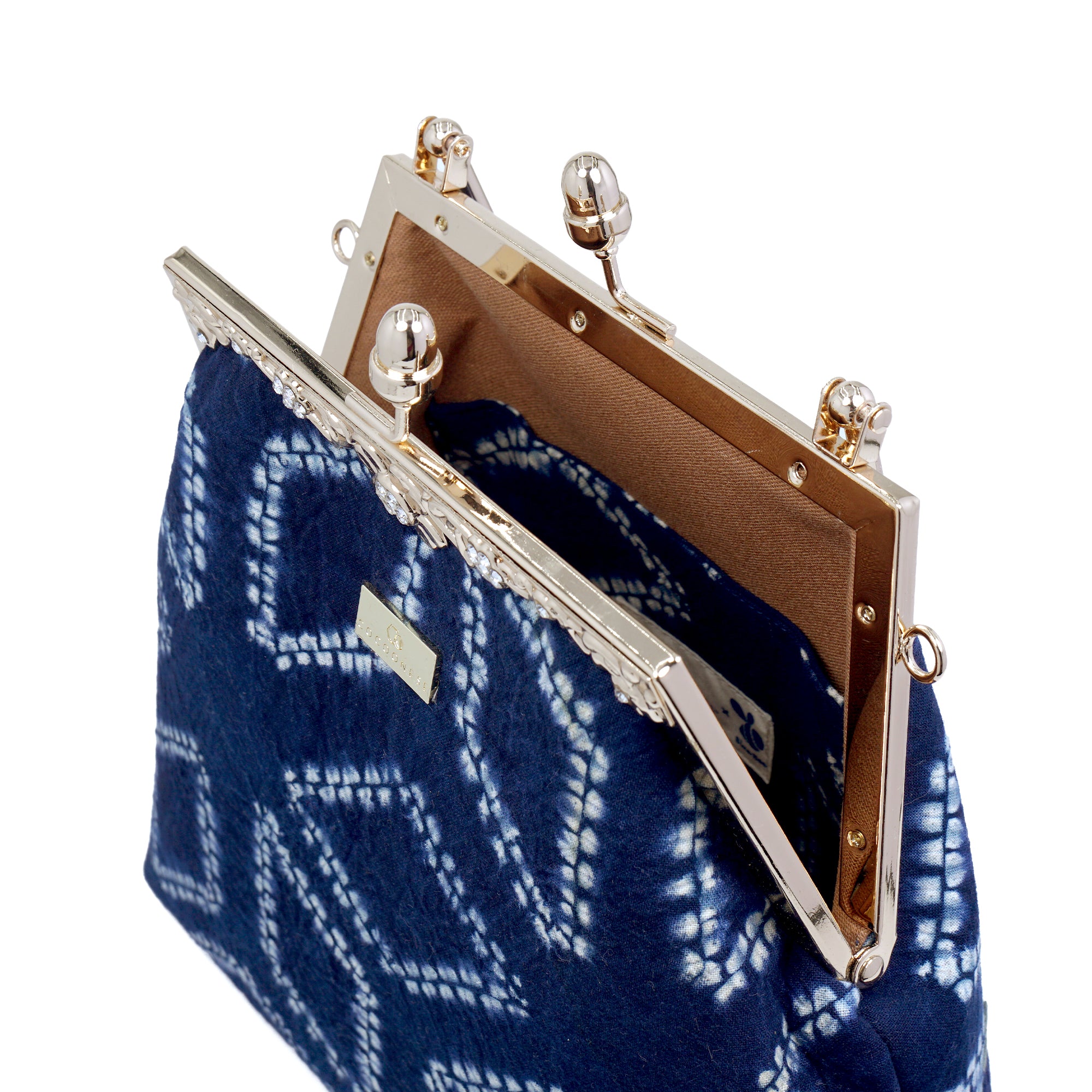 Trapezoid Top Handle Bag  - Shibori Rhombus