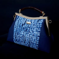 Amber Resin Top Handle Bag  - Shibori Water Wave