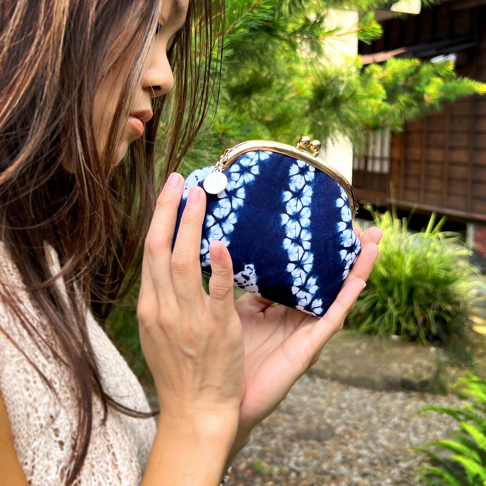 Clutch Purse - Shibori Butterfly Wings