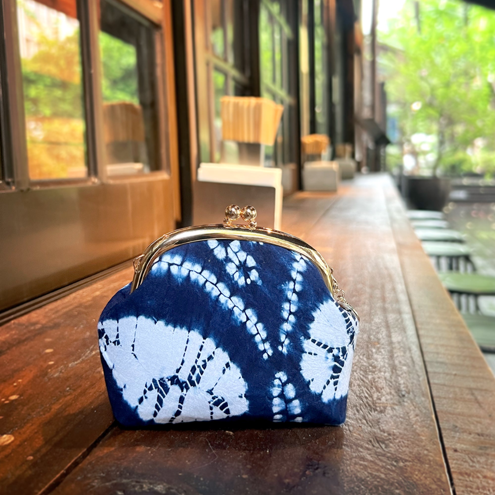 Clutch Purse - Shibori Butterfly Wings