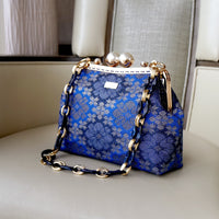 Acrylic Chain Songket Shoulder Bag - Splendidly