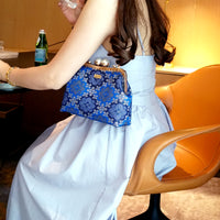 Acrylic Chain Songket Shoulder Bag - Splendidly