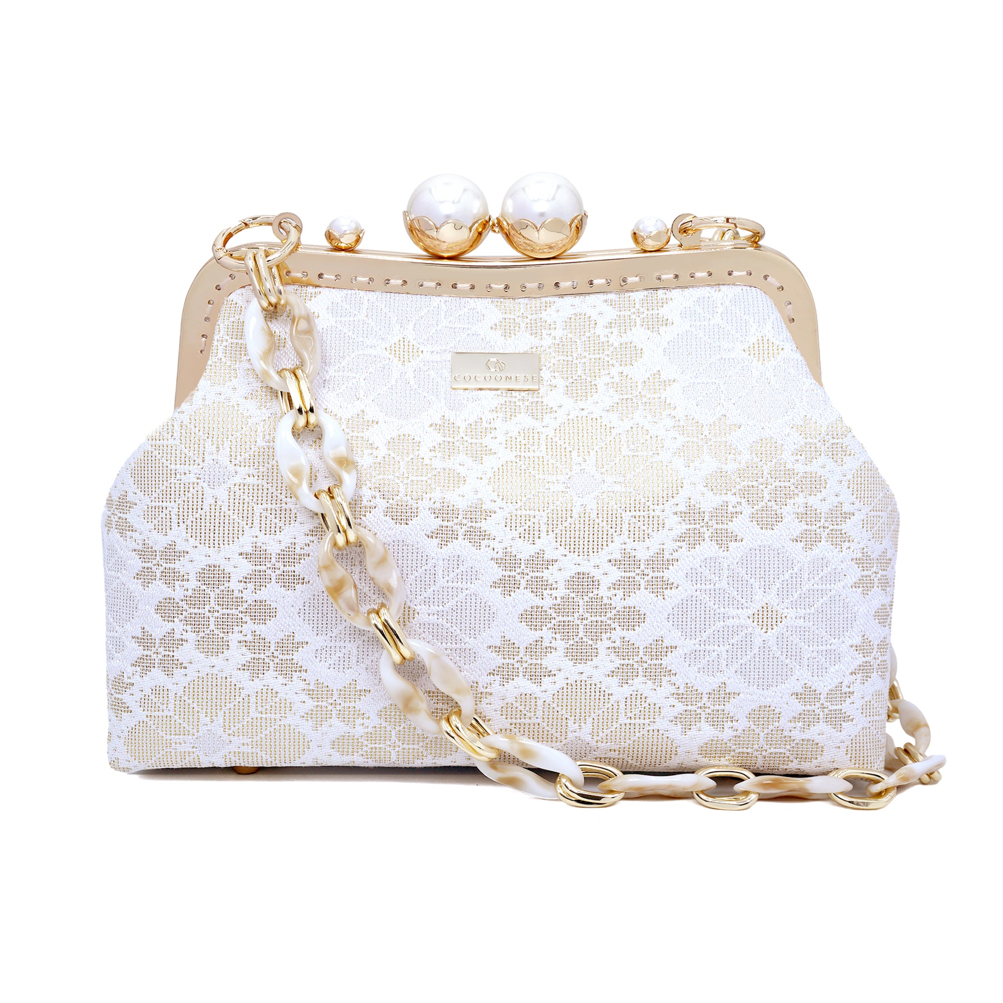 Acrylic Chain Songket Shoulder Bag - Splendidly