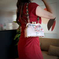 40% OFF - Acrylic Chain Shoulder Bag - Inked Flower