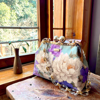 Acrylic Chain Shoulder Bag - Paeonia Waves