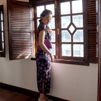 Acrylic Chain Songket Shoulder Bag - Wisteria(MA)