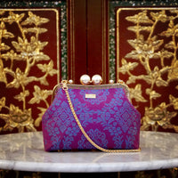 Acrylic Chain Songket Shoulder Bag - Wisteria(MA)