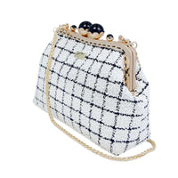 Acrylic Chain Tweed Shoulder Bag - Regal Mosaic