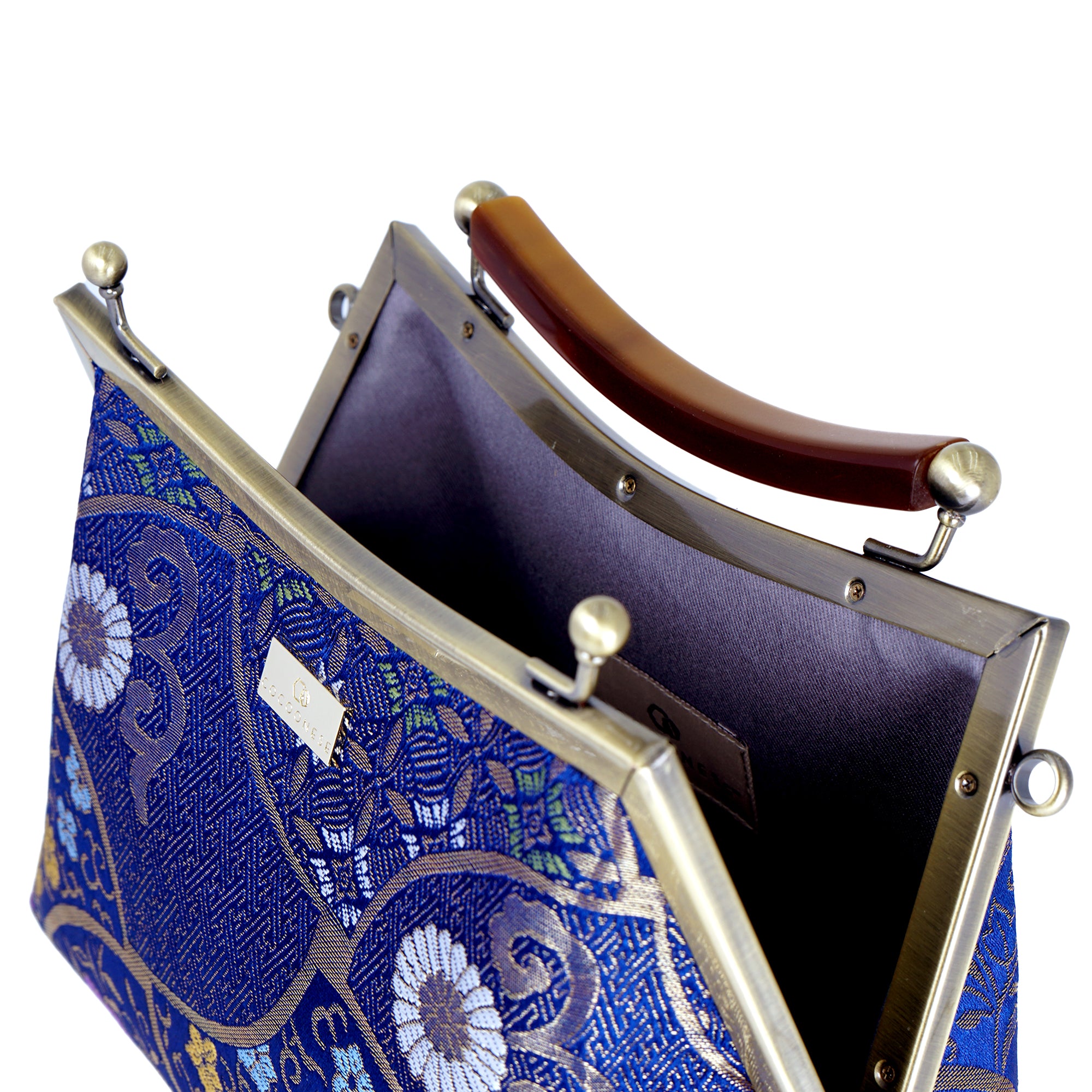 Amber Resin Top Handle Bag - Dahlia