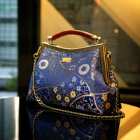 Amber Resin Top Handle Bag - Dahlia