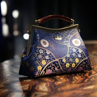 Amber Resin Top Handle Bag - Dahlia