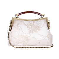 Amber Resin Top Handle Bag - Gold Lily