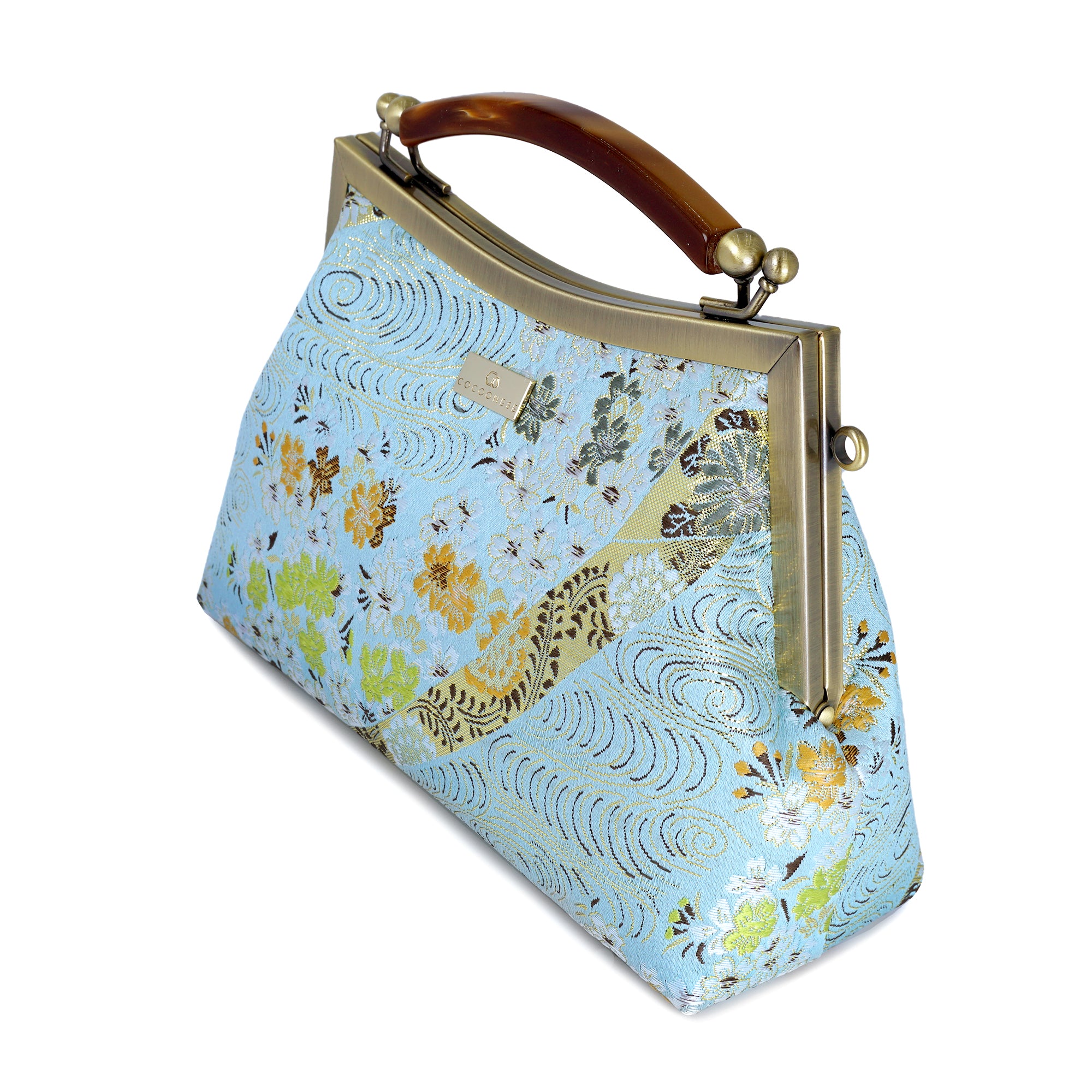 Amber Resin Top Handle Bag - Flower Garland