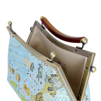 Amber Resin Top Handle Bag - Flower Garland