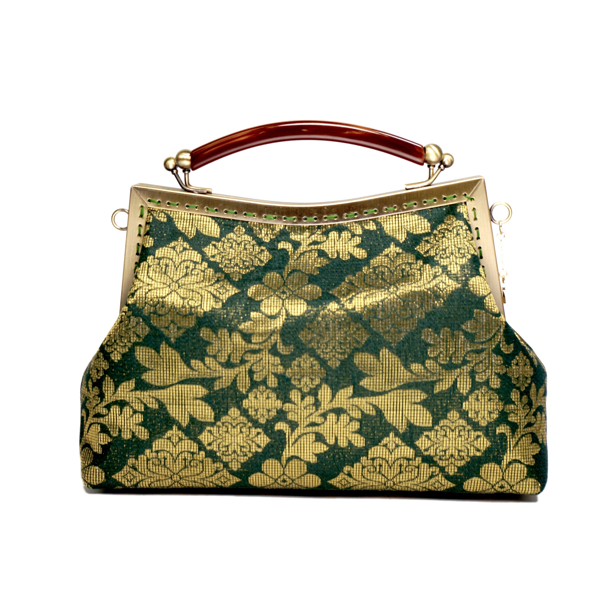 50% OFF - Amber Resin Top Handle Bag - Royal Songket (GNG)