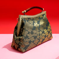 50% OFF - Amber Resin Top Handle Bag - Royal Songket (GNG)