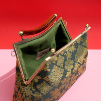 50% OFF - Amber Resin Top Handle Bag - Royal Songket (GNG)