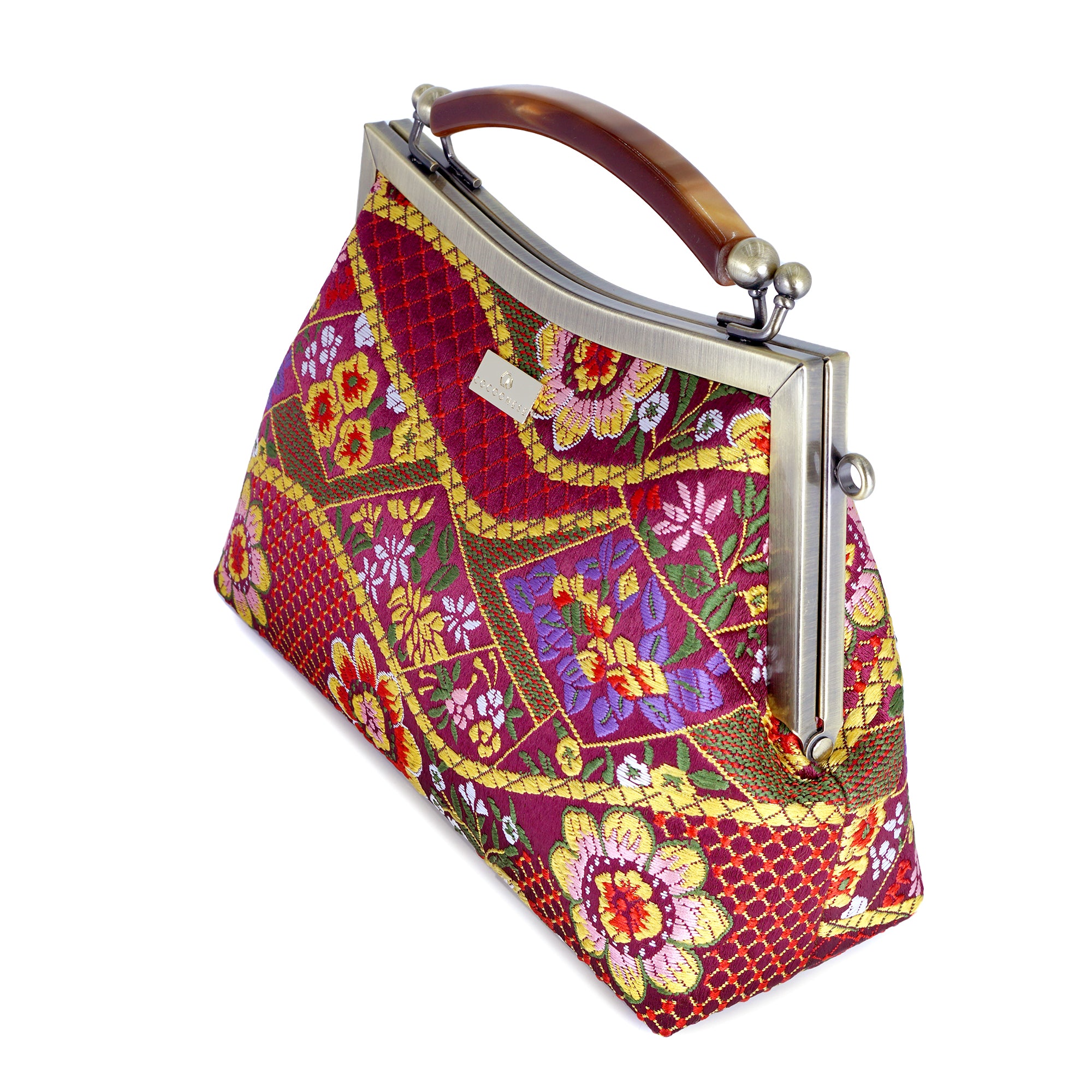 50% OFF - Amber Resin Top Handle Bag - Kimono
