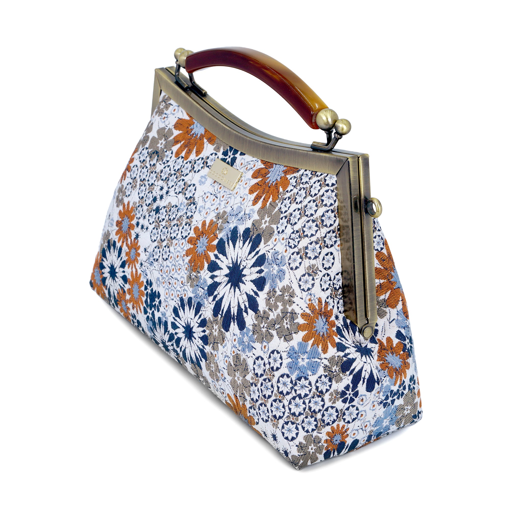 Amber Resin Top Handle Bag - Anemone