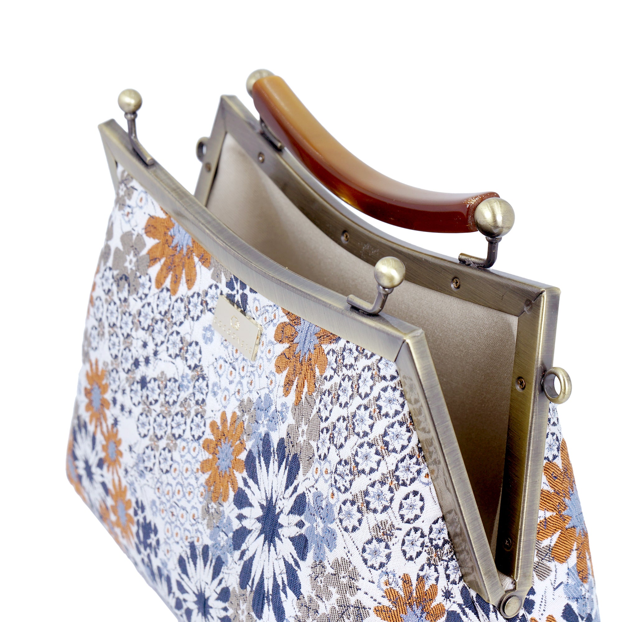 Amber Resin Top Handle Bag - Anemone