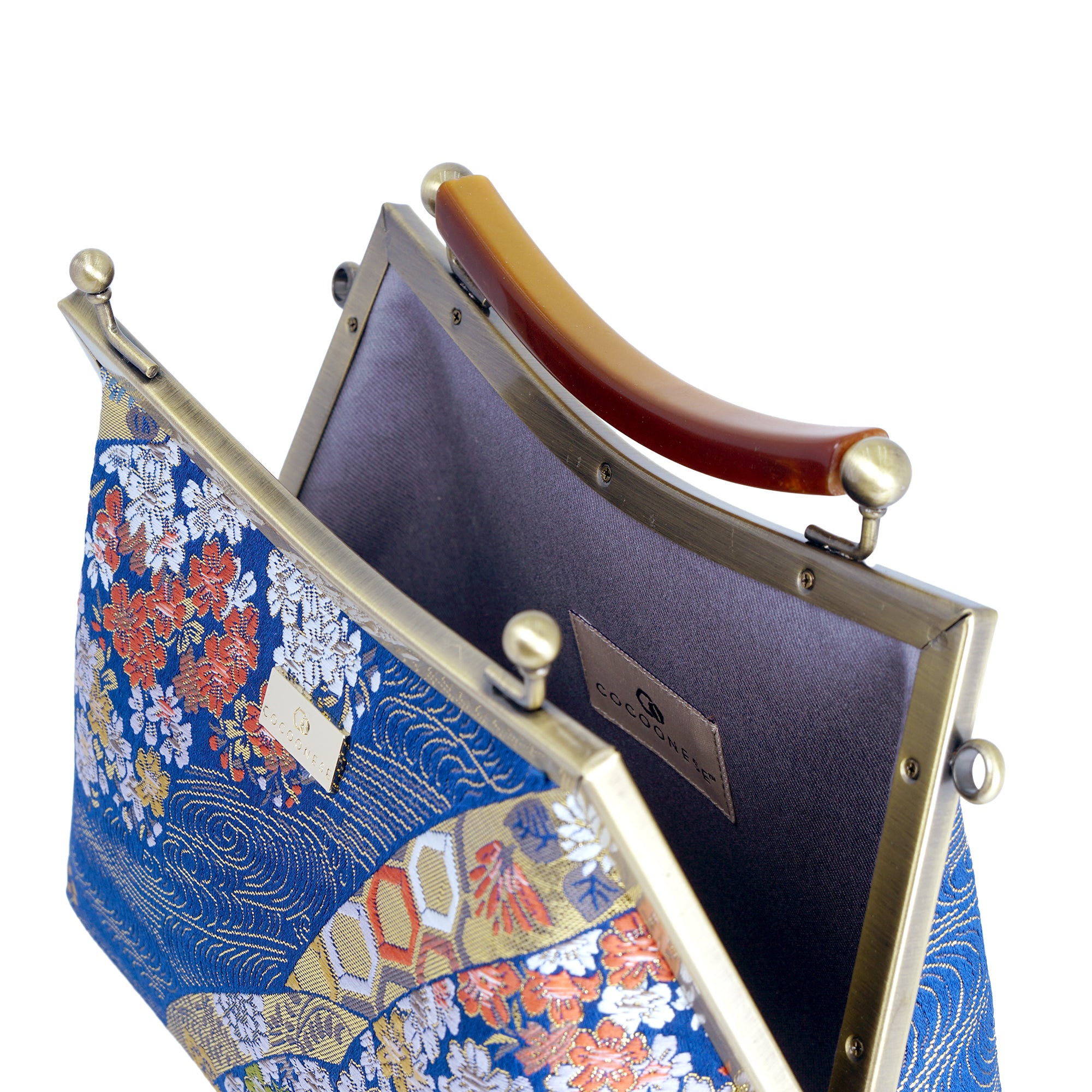 Amber Resin Top Handle Bag - Flower Garland