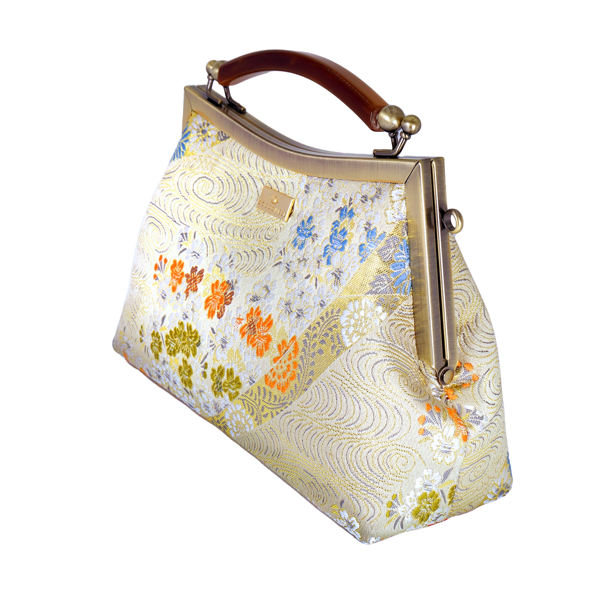 Amber Resin Top Handle Bag - Flower Garland