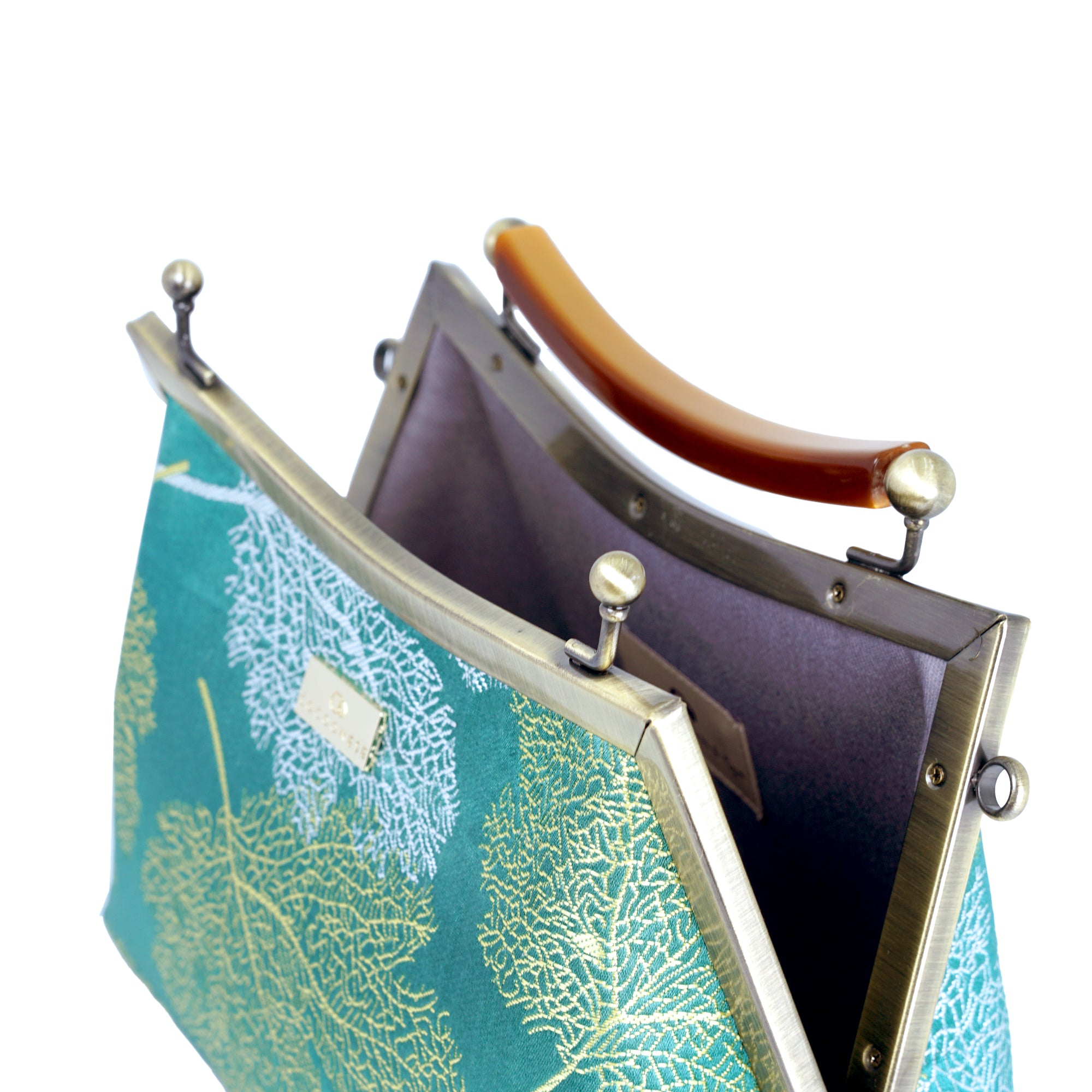 Amber Resin Top Handle Bag - Maple Leaf