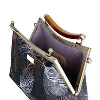 Amber Resin Top Handle Bag - Feather
