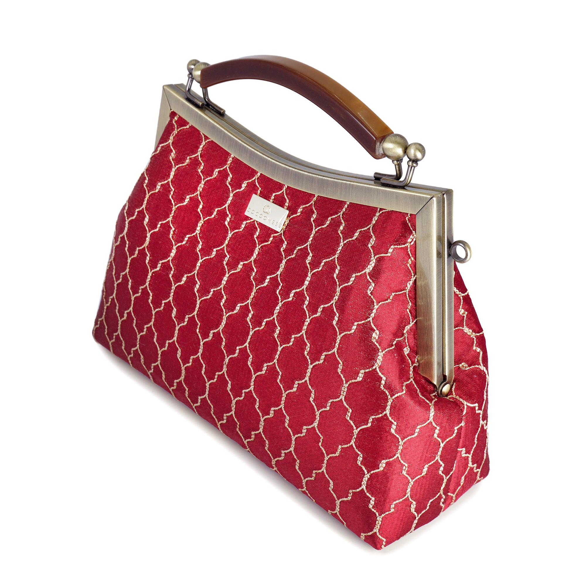 Amber Resin Top Handle Bag - Royal Crest