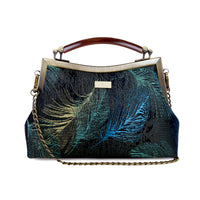 Amber Resin Top Handle Bag - Feather