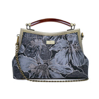 Amber Resin Top Handle Bag - Gold Lily