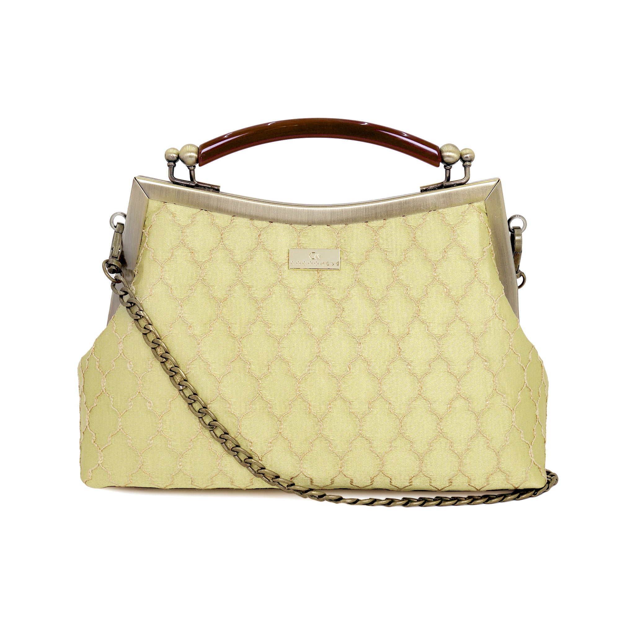 Amber Resin Top Handle Bag - Royal Crest