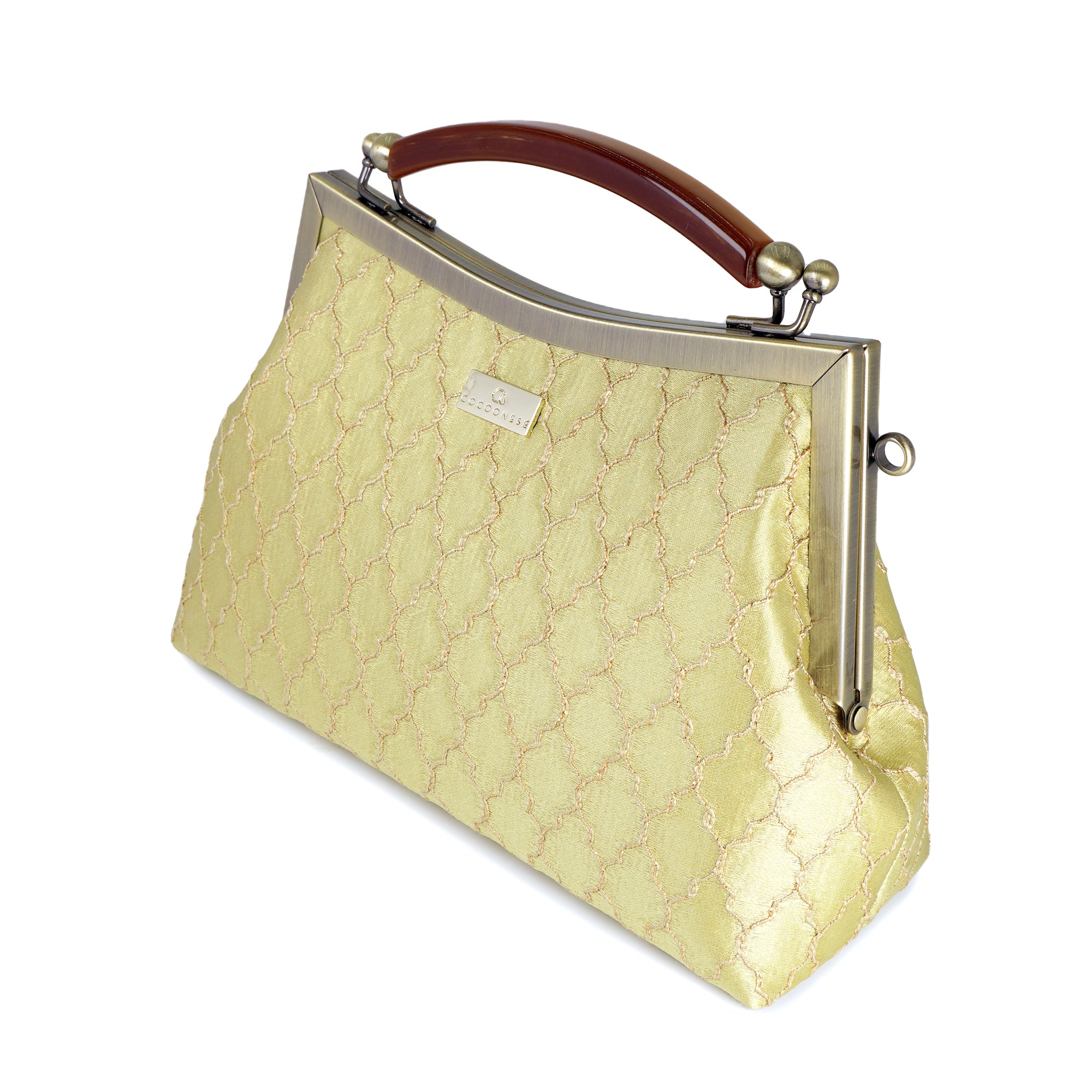 Amber Resin Top Handle Bag - Royal Crest