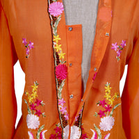 Nyonya Kebaya Blouse - Goldfish Butterflies (size: L)