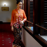 Batik Sarong Wrapped Skirt - Bunga Malam (BK)