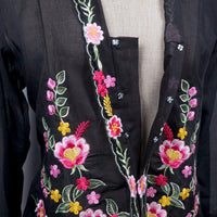 Nyonya Kebaya Blouse - Hitam Seruni (size: M)