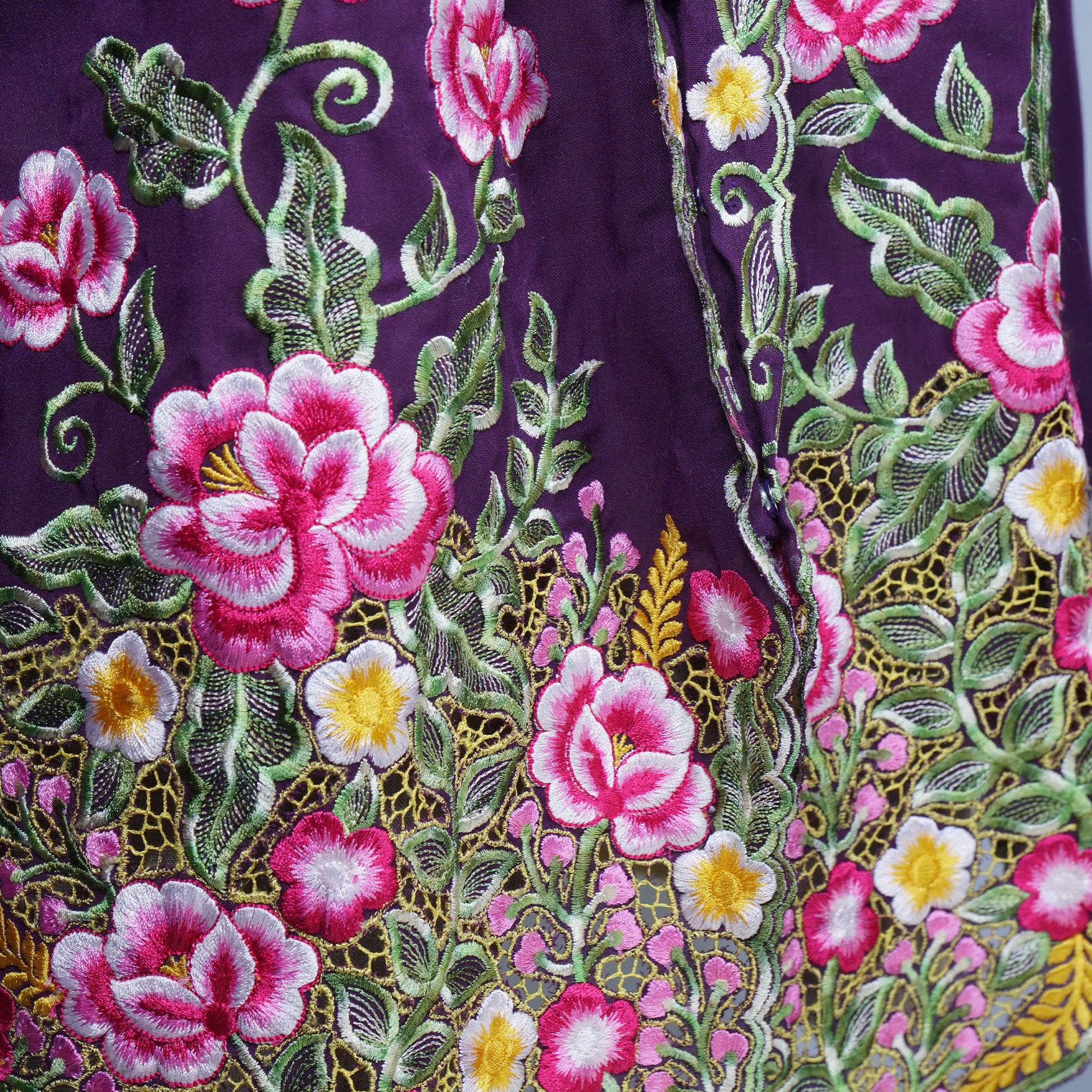 Nyonya Kebaya Blouse - Anggun Ungu (size: M)