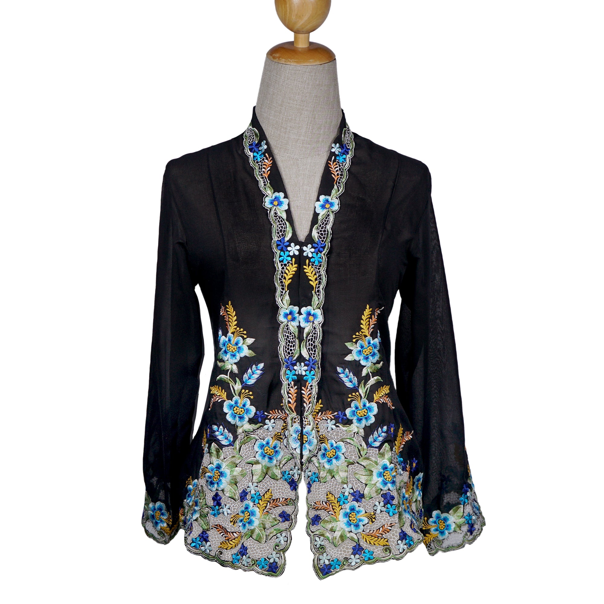 Nyonya Kebaya Blouse - Cahaya Biru (size: S)