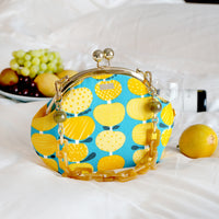 50% OFF - Acrylic Chain Handle Clasp Sling Bag - Orange