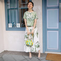 50% OFF - Acrylic Chain Handle Clasp Sling Bag - Orange