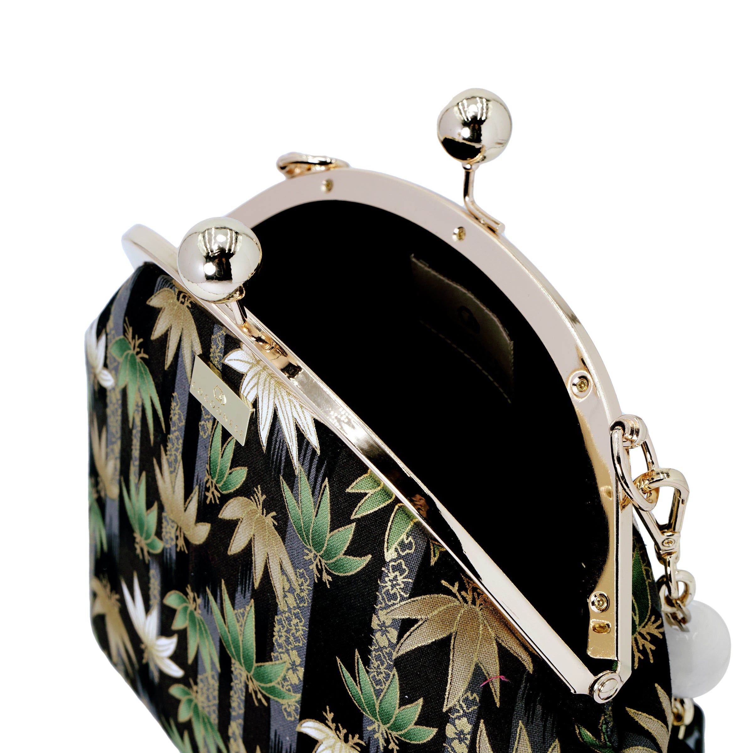 Acrylic Chain Handle Clasp Sling Bag - Bamboo Forest