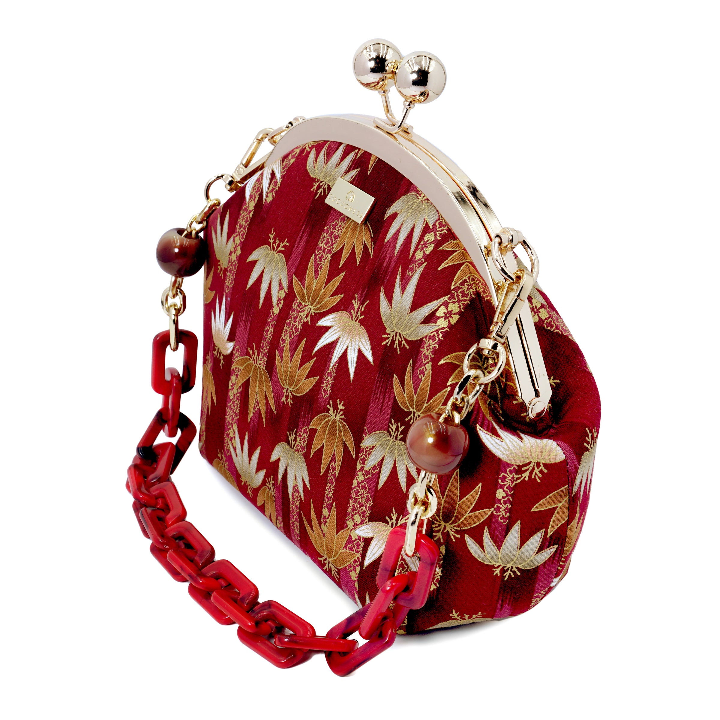 Acrylic Chain Handle Clasp Sling Bag - Bamboo Forest