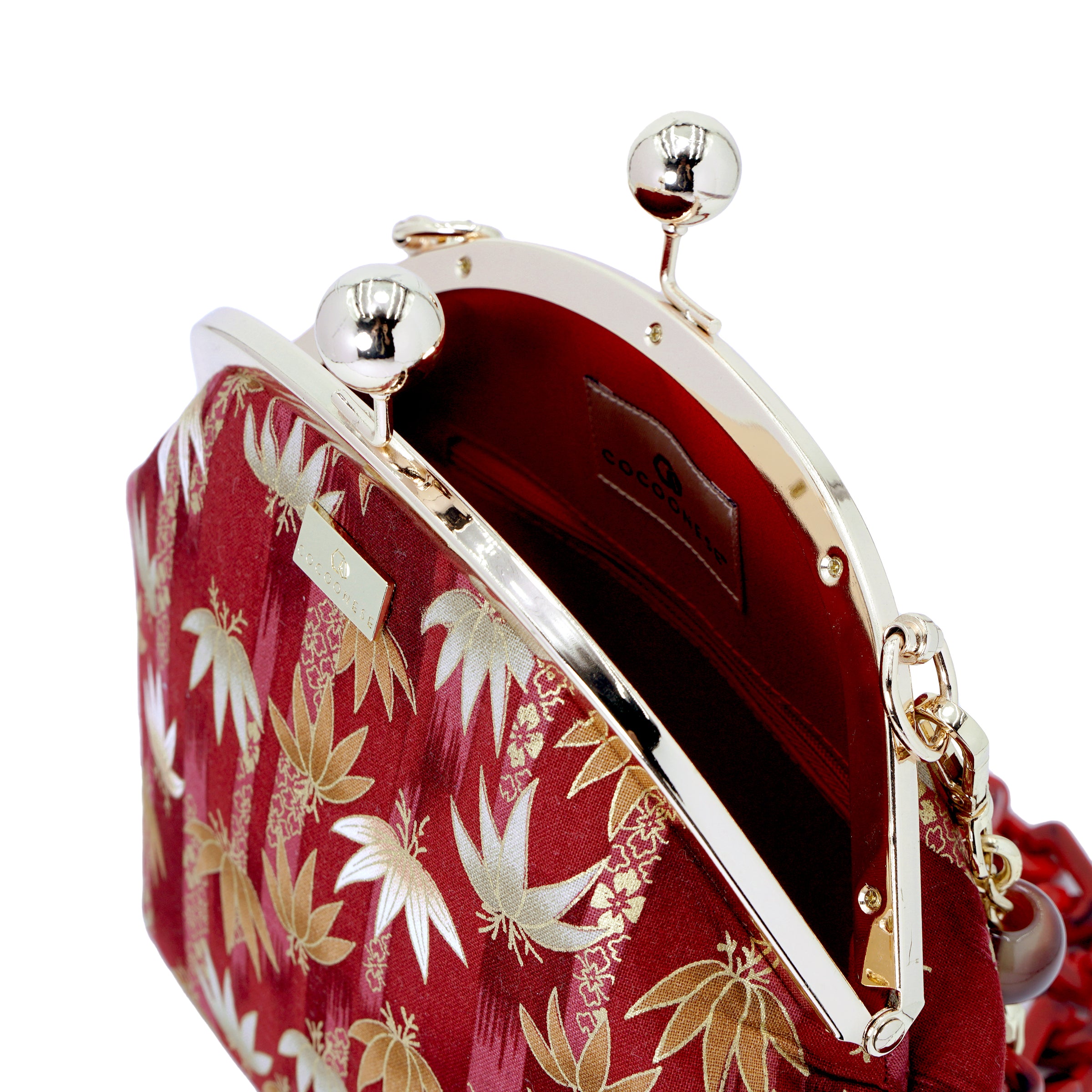 Acrylic Chain Handle Clasp Sling Bag - Bamboo Forest