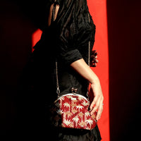 Acrylic Chain Handle Clasp Sling Bag - Bamboo Forest