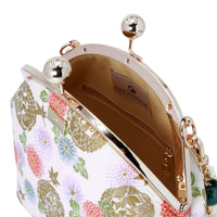 20% OFF - Acrylic Chain Handle Clasp Sling Bag - Goldfish & Flowers