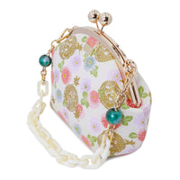 20% OFF - Acrylic Chain Handle Clasp Sling Bag - Goldfish & Flowers