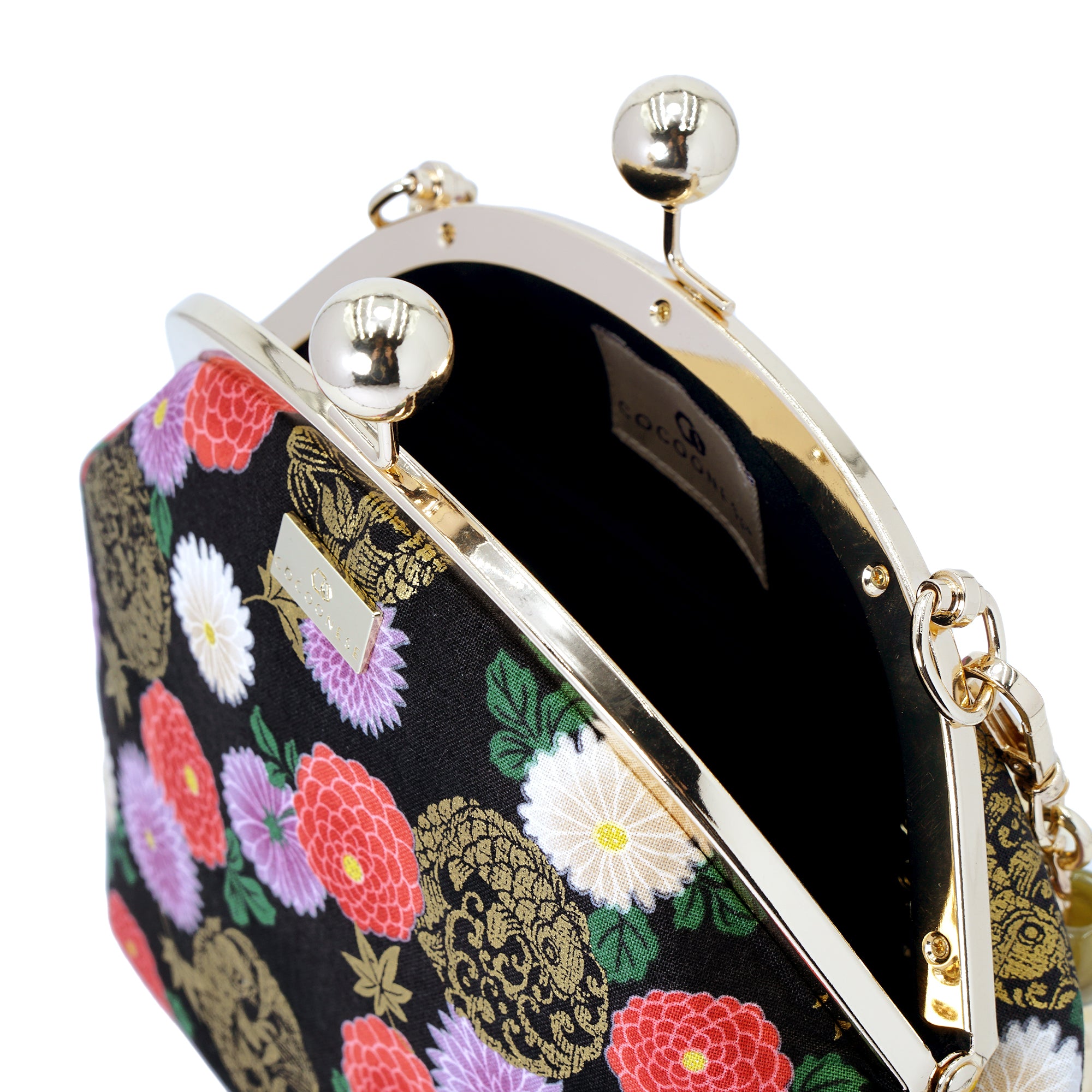 20% OFF - Acrylic Chain Handle Clasp Sling Bag - Goldfish & Flowers