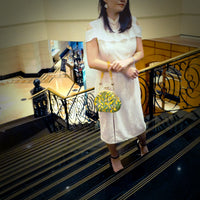 30% OFF -Acrylic Chain Handle Clasp Sling Bag - Tender Grass